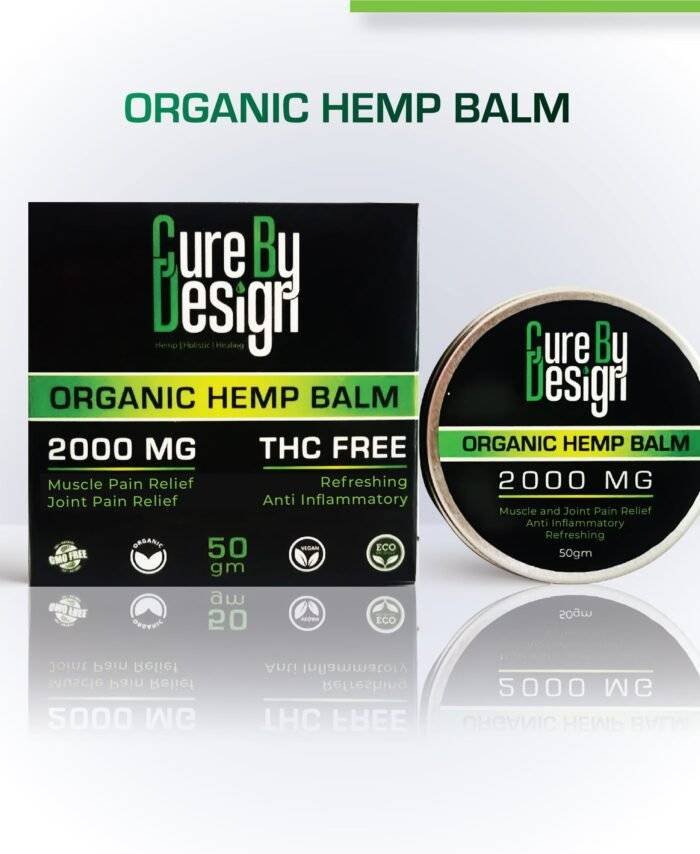Cure By Design Organic Healing Hemp Balm - Infused with 2000mg CBD (1)