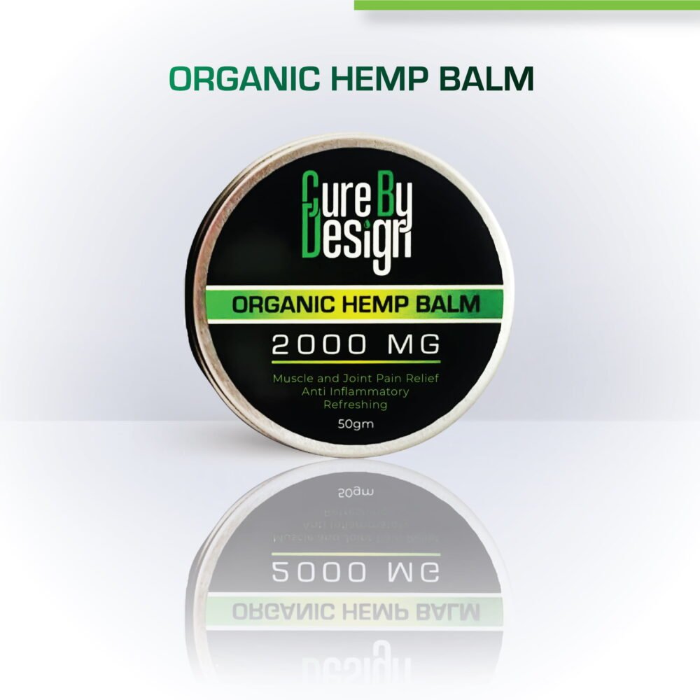 Cure By Design Organic Healing Hemp Balm - Infused with 2000mg CBD