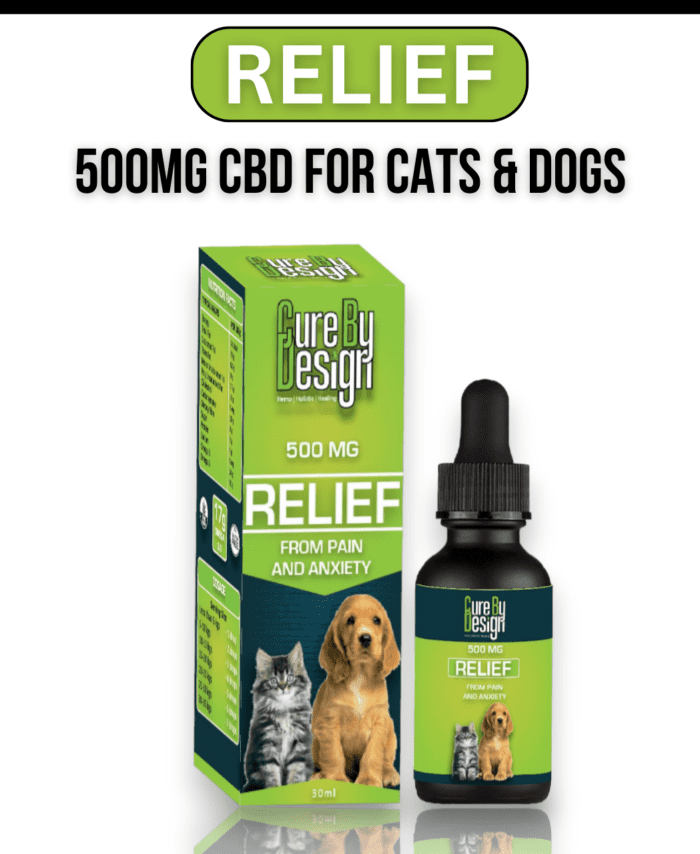 Cure By Design Relief 500mg CBD oil for Cats Dogs 6