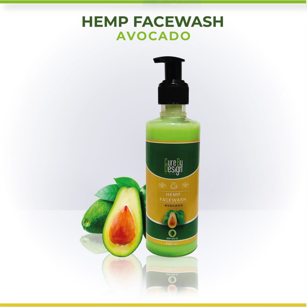 Cure By Design Hemp and Avocado Face Wash 200ml