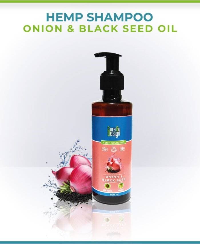 Cure By Design Hemp Black seed oil and Onion Shampoo 200ml