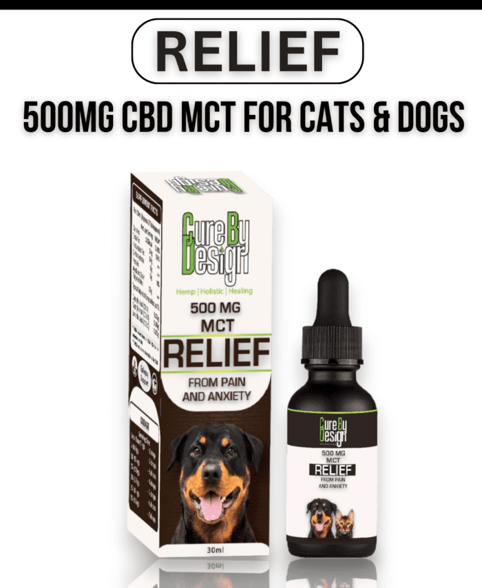 Cure By Design Relief 500mg CBD MCT oil for Cats Dogs 6