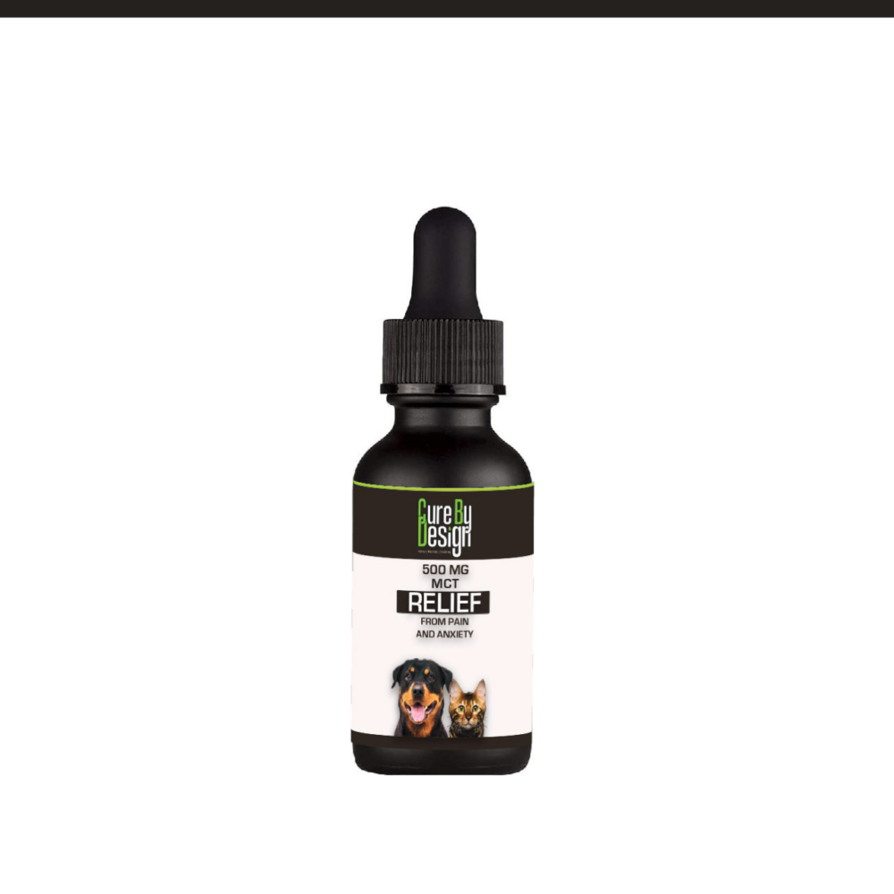 Cure By Design Relief 500mg CBD MCT oil for Dogs and Cats 4
