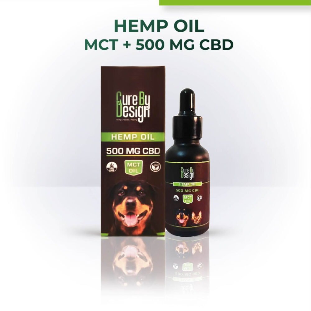 Cure By Design Hemp Oil for Pets 500mg CBD MCT 30ml