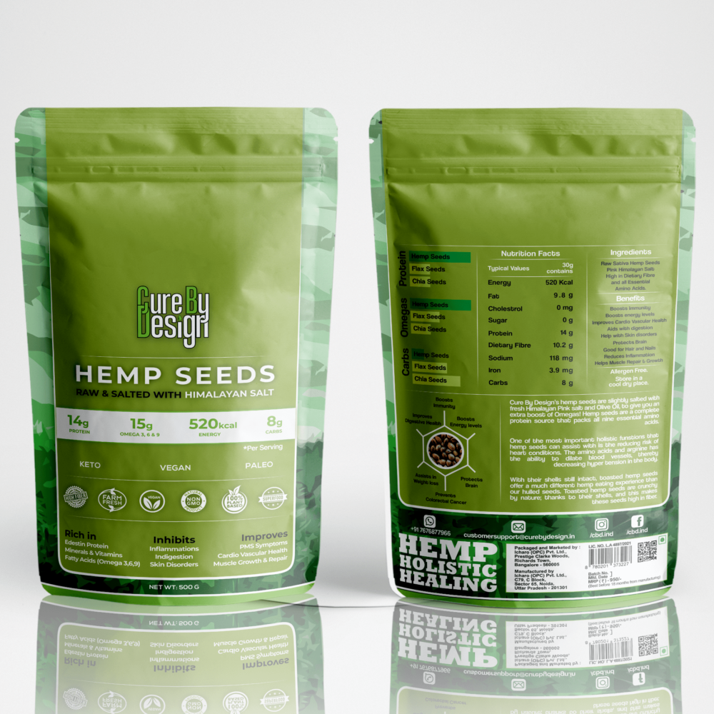 Cure By Design Hemp Seeds 500g (4)