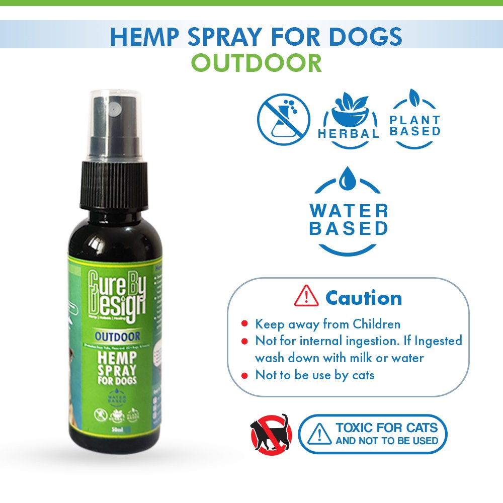 Cure By Design Hemp Spray for Dogs Outdoor 4