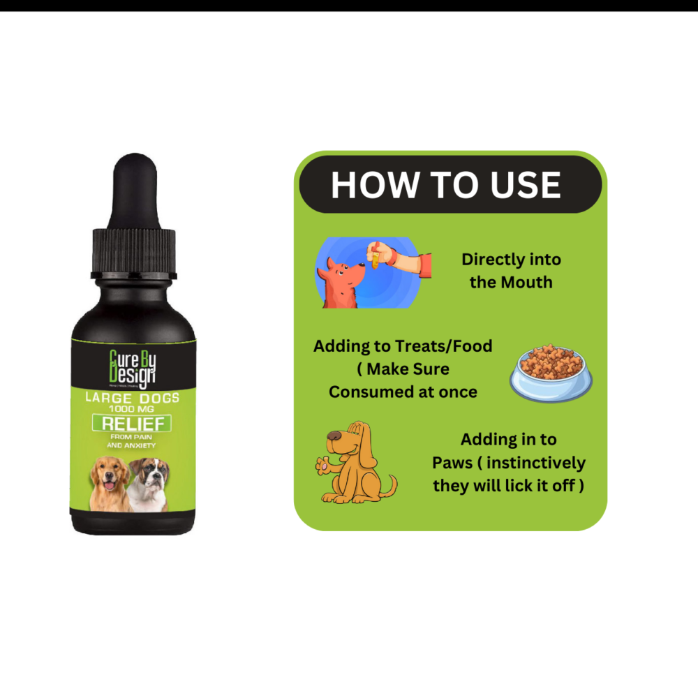 Cure By Design Relief 1000mg CBD oil for Large Dogs 3