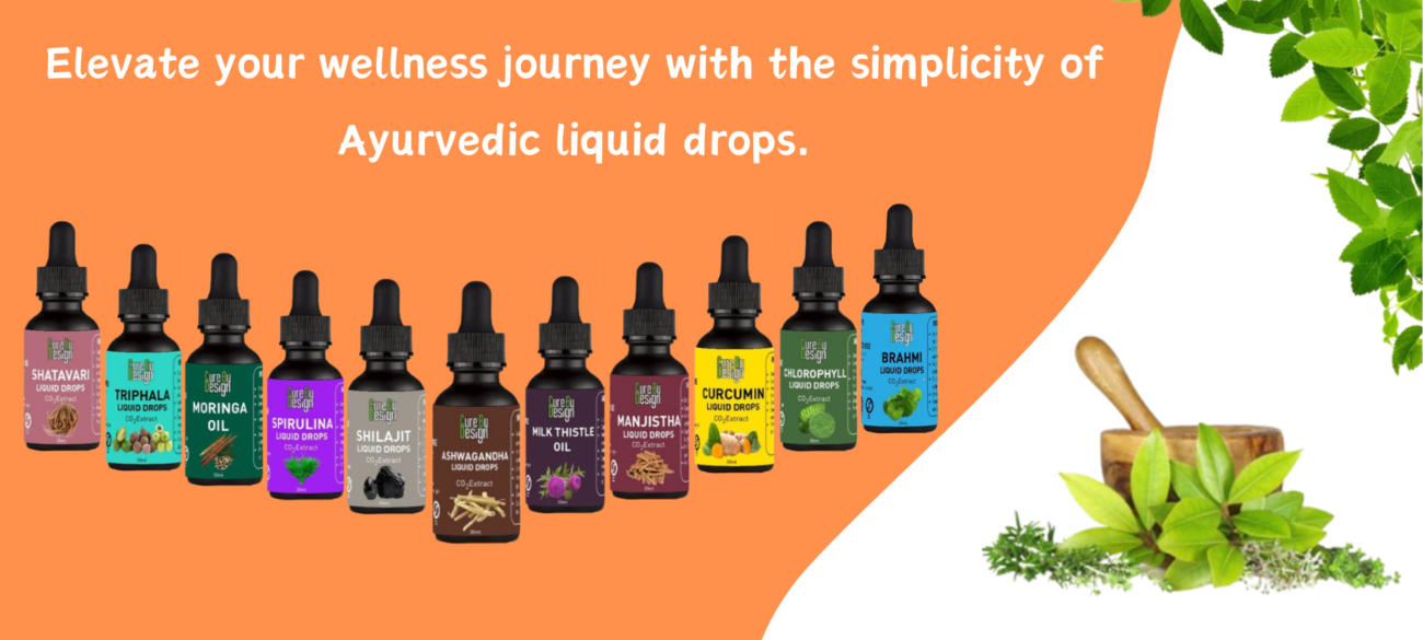 Cure By Design Ayurvedic Liquid drops for your wellness journey