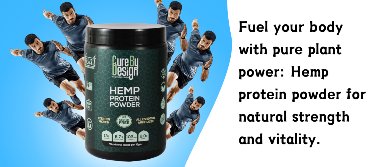 Cure By Design Hemp protein powder for natural strength