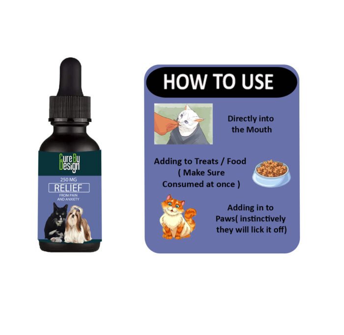 Cure By Design CBD small animals Relief from pain and anxiety(how to use)