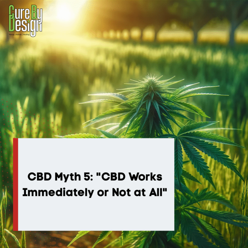 CBD Myth 5: "CBD Works Immediately or Not at All"