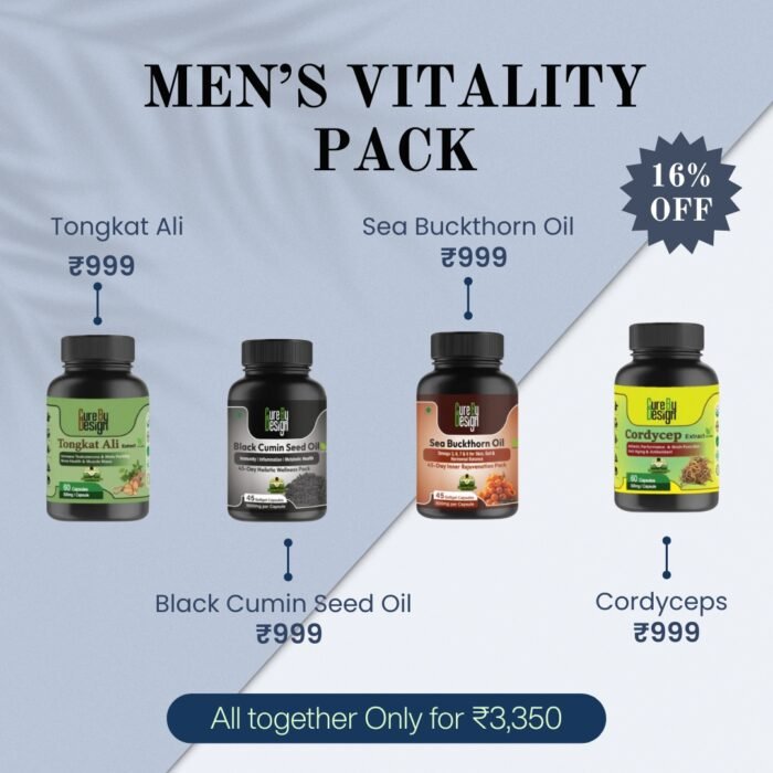 Men’s Vitality Pack – Herbal & Mushroom Bundle for Energy, Strength & Stamina - Image 1