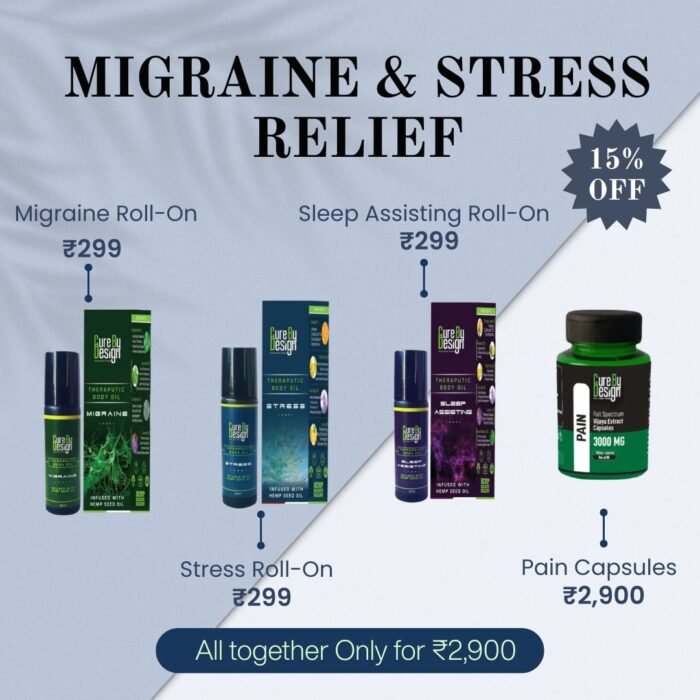 Migraine & Stress Relief – CBD & Aromatherapy Bundle for Headache and Anxiety Support - Image 1