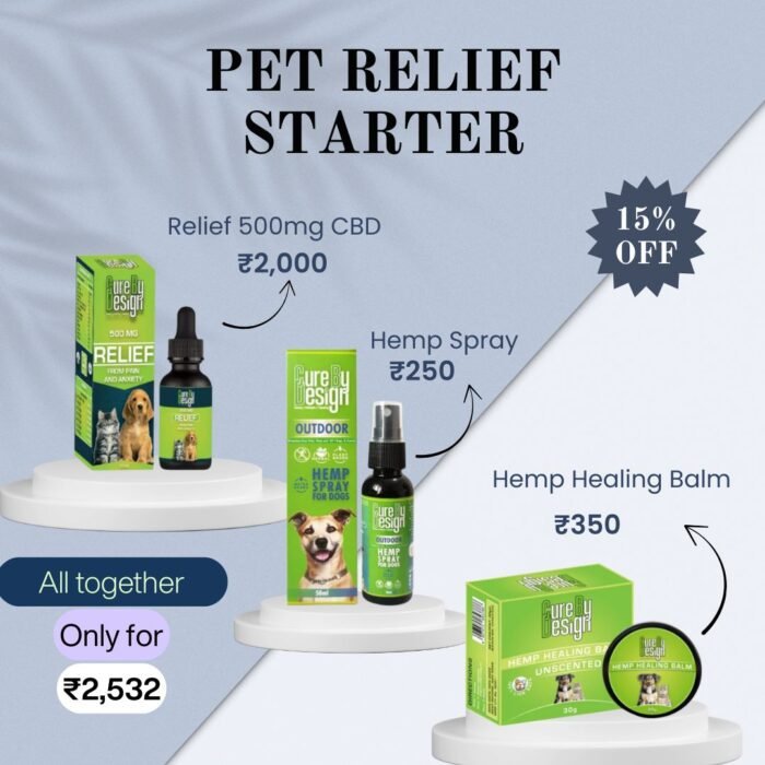 Pet Relief Starter – CBD & Hemp Wellness Kit for Calming and Healing Pets - Image 1
