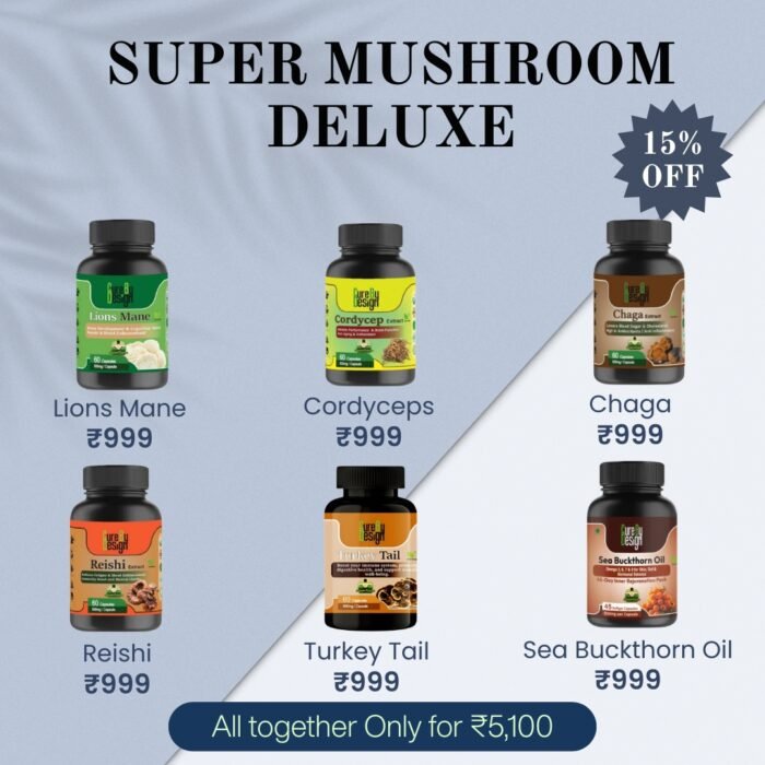 Super Mushroom Deluxe – Complete Functional Mushroom & Herb Bundle for Total Wellness - Image 1