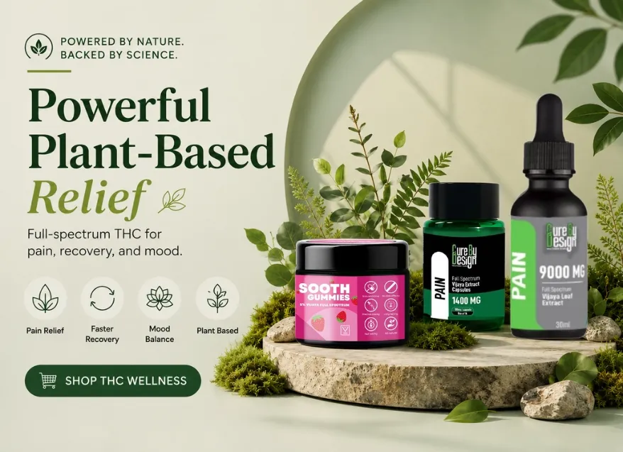 full spectrum thc pain recovery mood cure by design 1