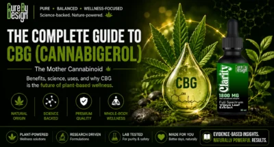 CBG Cannabigerol Mother Cannabinoid infographic explaining CBGA, cannabinoid family tree, CBG benefits, endocannabinoid system, CBG vs CBD, and emerging cannabinoid research.