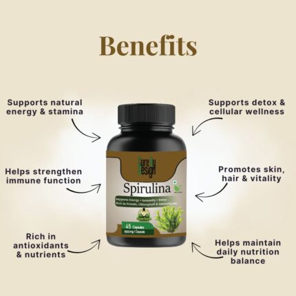 Spirulina – Supports Energy, Immunity & Detox Naturally – 45 Capsules, 1000mg - Image 7