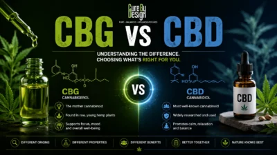 CBG vs CBD comparison showing the differences between cannabigerol and cannabidiol