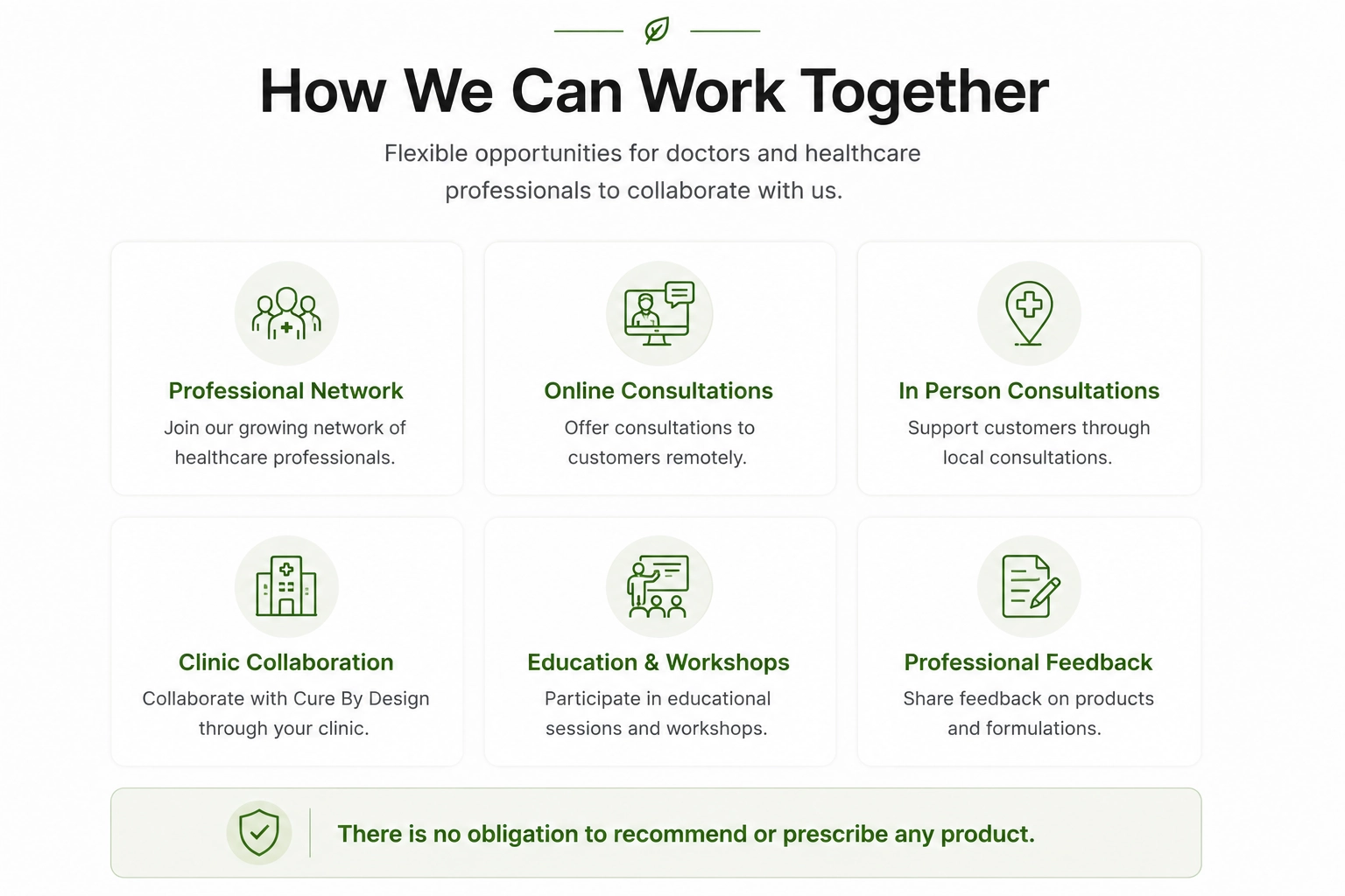 How doctors and healthcare professionals can work with Cure By Design